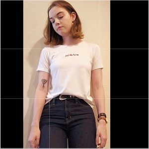 White T-shirt with embroidery